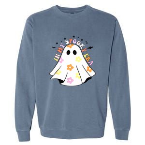 Retro Halloween Funny Ghost In My Spooky Era Spooky Season Gift Garment-Dyed Sweatshirt