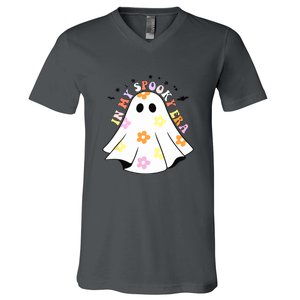 Retro Halloween Funny Ghost In My Spooky Era Spooky Season Gift V-Neck T-Shirt