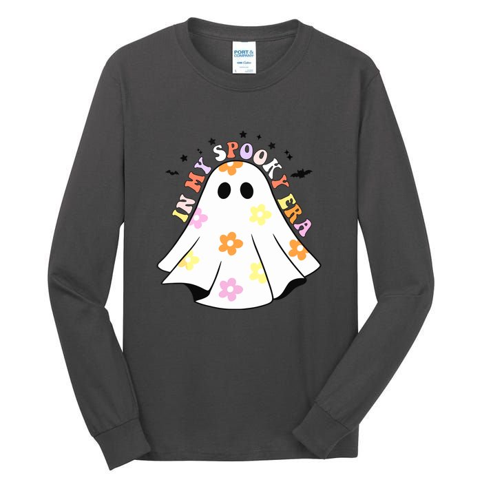 Retro Halloween Funny Ghost In My Spooky Era Spooky Season Gift Tall Long Sleeve T-Shirt