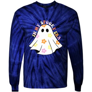 Retro Halloween Funny Ghost In My Spooky Era Spooky Season Gift Tie-Dye Long Sleeve Shirt