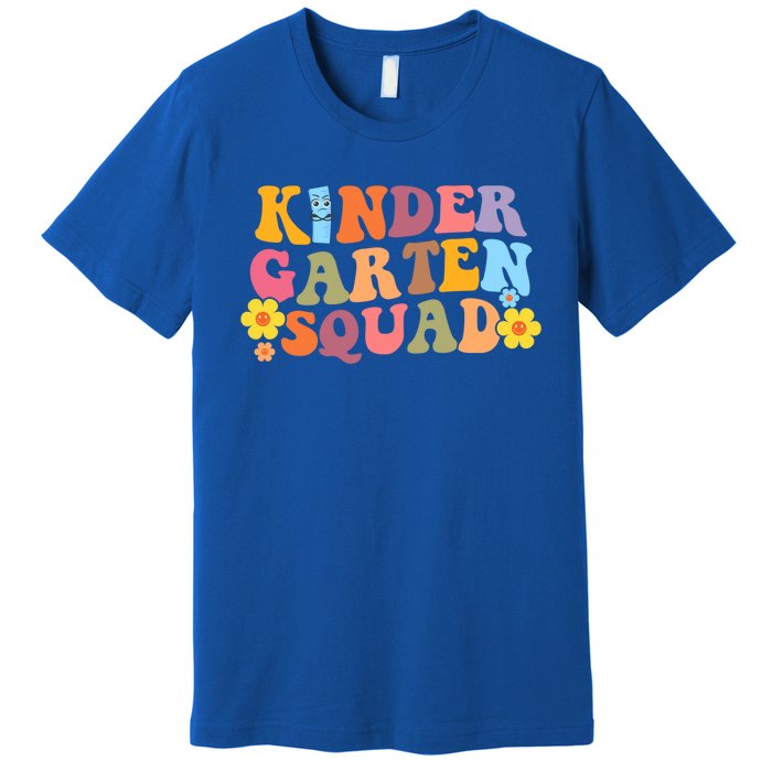 Retro Hippie Groovy Kindergarten Squad Funny Gift Premium T-Shirt