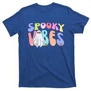 Retro Halloween Groovy Ghost Spooky Vibes Gift T-Shirt