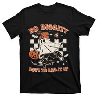 Retro Halloween Ghost No Diggity Bout To Bag It Up T-Shirt