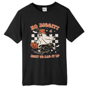 Retro Halloween Ghost No Diggity Bout To Bag It Up Tall Fusion ChromaSoft Performance T-Shirt