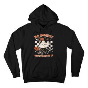 Retro Halloween Ghost No Diggity Bout To Bag It Up Tall Hoodie