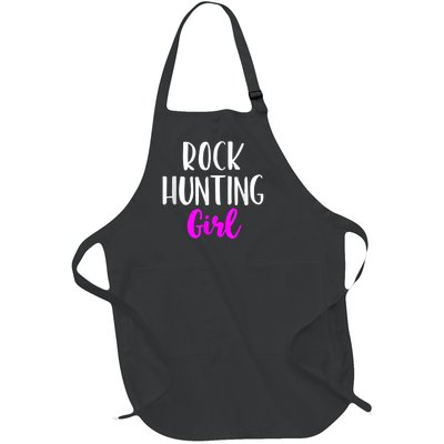 Rock Hunting Girl Women Hunter Collector Geologist Full-Length Apron With Pockets