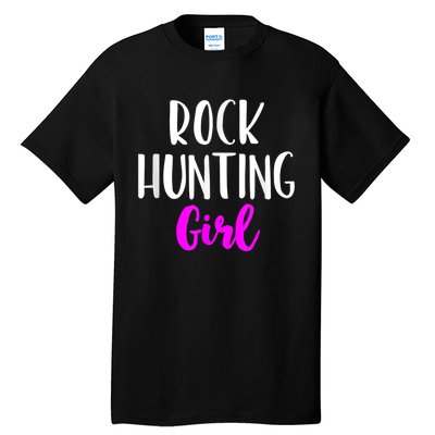 Rock Hunting Girl Women Hunter Collector Geologist Tall T-Shirt