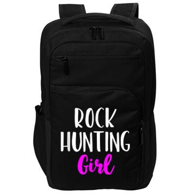 Rock Hunting Girl Women Hunter Collector Geologist Impact Tech Backpack