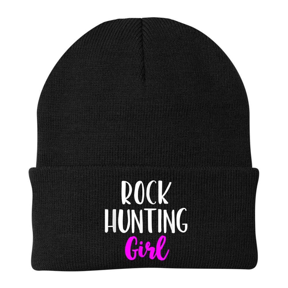 Rock Hunting Girl Women Hunter Collector Geologist Beanie