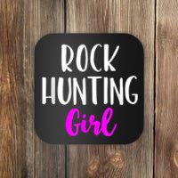 Rock Hunting Girl Women Hunter Collector Geologist Coaster