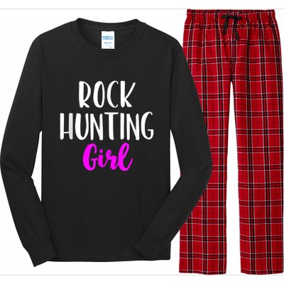 Rock Hunting Girl Women Hunter Collector Geologist Long Sleeve Pajama Set