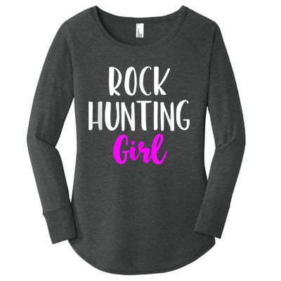 Rock Hunting Girl Women Hunter Collector Geologist Women's Perfect Tri Tunic Long Sleeve Shirt