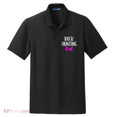 Rock Hunting Girl Women Hunter Collector Geologist Dry Zone Grid Polo
