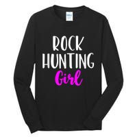 Rock Hunting Girl Women Hunter Collector Geologist Tall Long Sleeve T-Shirt