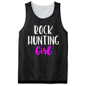 Rock Hunting Girl Women Hunter Collector Geologist Mesh Reversible Basketball Jersey Tank