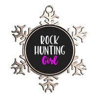 Rock Hunting Girl Women Hunter Collector Geologist Metallic Star Ornament