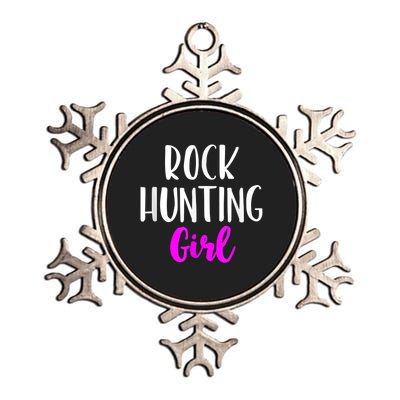 Rock Hunting Girl Women Hunter Collector Geologist Metallic Star Ornament