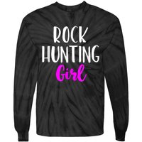 Rock Hunting Girl Women Hunter Collector Geologist Tie-Dye Long Sleeve Shirt