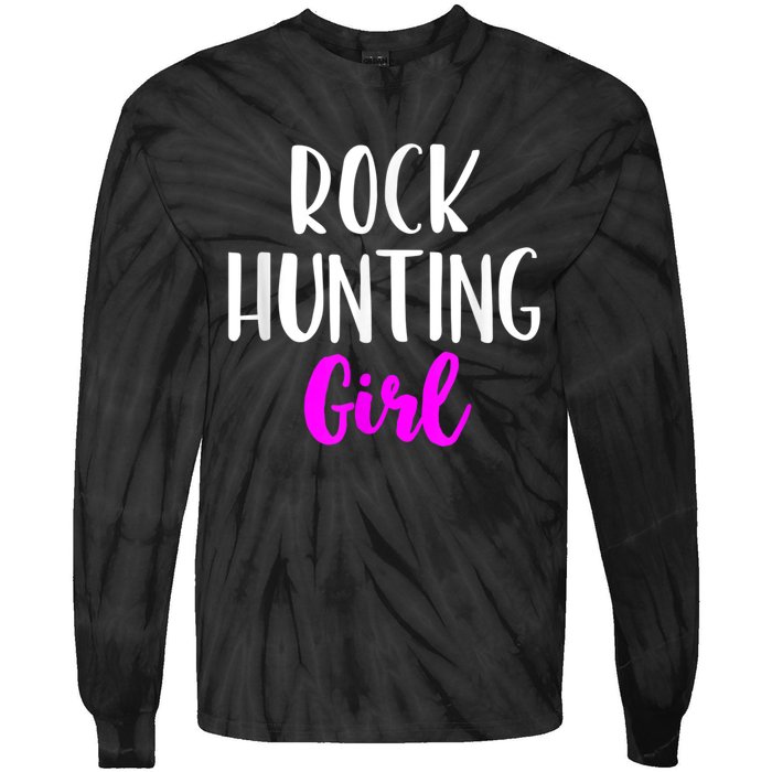 Rock Hunting Girl Women Hunter Collector Geologist Tie-Dye Long Sleeve Shirt