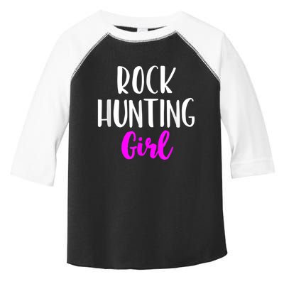 Rock Hunting Girl Women Hunter Collector Geologist Toddler Fine Jersey T-Shirt