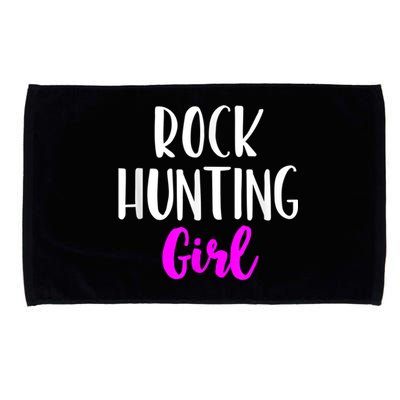 Rock Hunting Girl Women Hunter Collector Geologist Microfiber Hand Towel