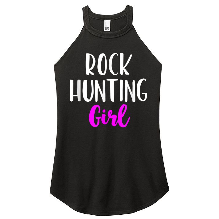 Rock Hunting Girl Women Hunter Collector Geologist Women's Perfect Tri Rocker Tank