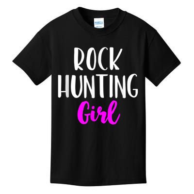 Rock Hunting Girl Women Hunter Collector Geologist Kids T-Shirt