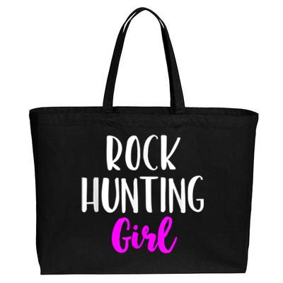 Rock Hunting Girl Women Hunter Collector Geologist Cotton Canvas Jumbo Tote