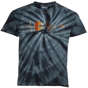 Retro Heartbeat Guitar Kids Tie-Dye T-Shirt