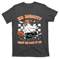 Retro Halloween Ghost No Diggity Bout To Bag It Up T-Shirt