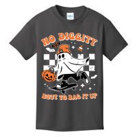 Retro Halloween Ghost No Diggity Bout To Bag It Up Kids T-Shirt