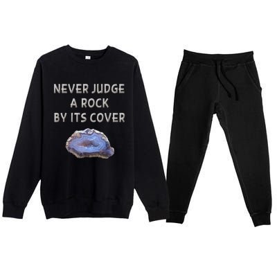 Rock Hound Geode Geology For Rock Collector Premium Crewneck Sweatsuit Set