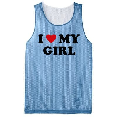 Red Heart Gift I Love My Gift Mesh Reversible Basketball Jersey Tank