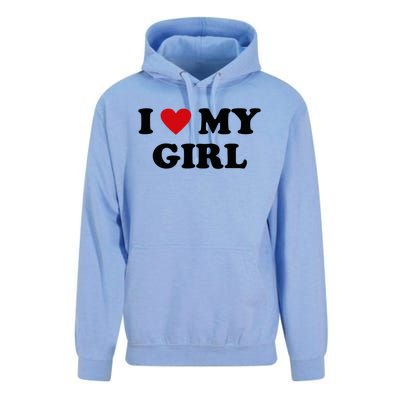 Red Heart Gift I Love My Gift Unisex Surf Hoodie