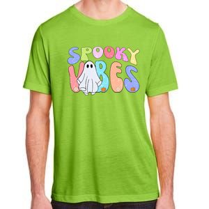 Retro Halloween Groovy Ghost Spooky Vibes Cute Gift Adult ChromaSoft Performance T-Shirt