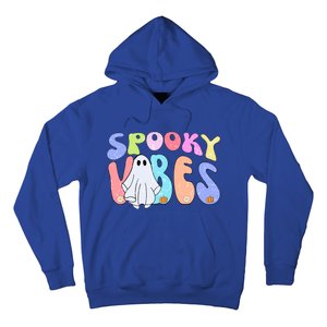 Retro Halloween Groovy Ghost Spooky Vibes Cute Gift Hoodie