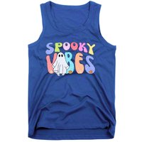 Retro Halloween Groovy Ghost Spooky Vibes Cute Gift Tank Top