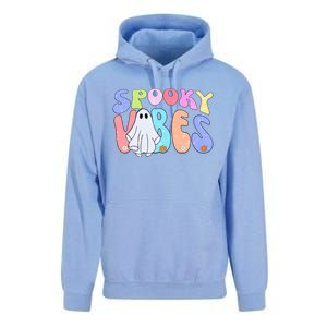 Retro Halloween Groovy Ghost Spooky Vibes Cute Gift Unisex Surf Hoodie