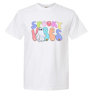 Retro Halloween Groovy Ghost Spooky Vibes Cute Gift Garment-Dyed Heavyweight T-Shirt