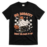 Retro Halloween Ghost No Diggity Bout To Bag It Up T-Shirt