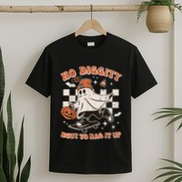 Retro Halloween Ghost No Diggity Bout To Bag It Up T-Shirt