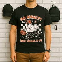Retro Halloween Ghost No Diggity Bout To Bag It Up T-Shirt