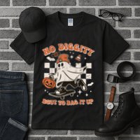 Retro Halloween Ghost No Diggity Bout To Bag It Up Tall T-Shirt