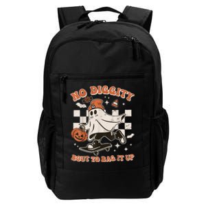 Retro Halloween Ghost No Diggity Bout To Bag It Up Daily Commute Backpack