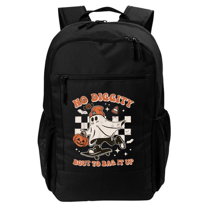 Retro Halloween Ghost No Diggity Bout To Bag It Up Backpack