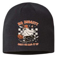 Retro Halloween Ghost No Diggity Bout To Bag It Up Sustainable Beanie