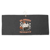 Retro Halloween Ghost No Diggity Bout To Bag It Up Large Microfiber Waffle Golf Towel