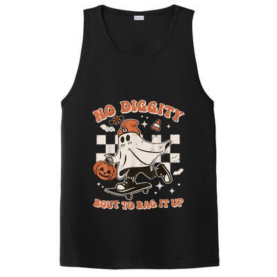 Retro Halloween Ghost No Diggity Bout To Bag It Up PosiCharge Competitor Tank
