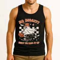 Retro Halloween Ghost No Diggity Bout To Bag It Up Tank Top