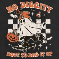 Retro Halloween Ghost No Diggity Bout To Bag It Up Golf Towel